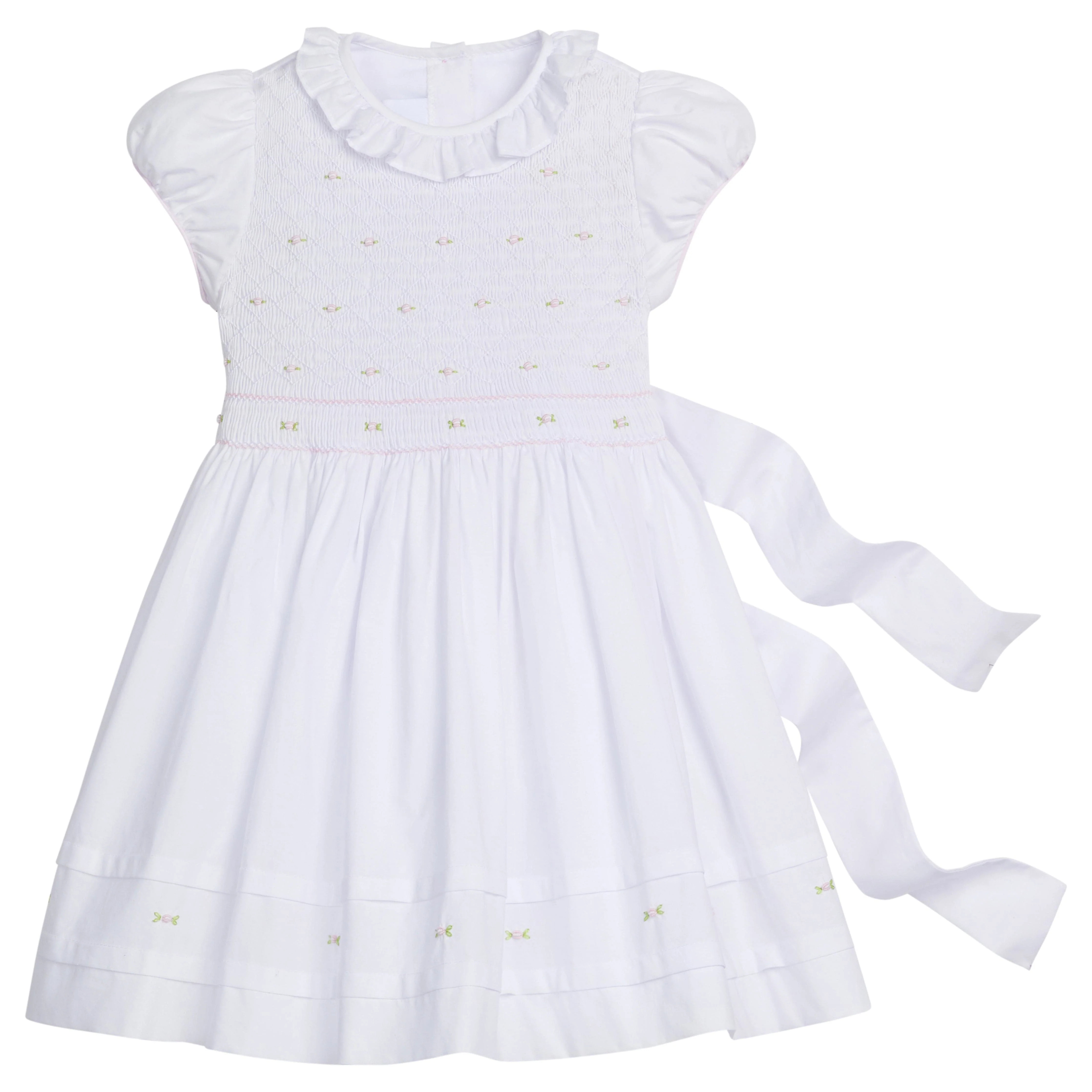 Smocked Claiborne Dress - Rosebuds | Little English