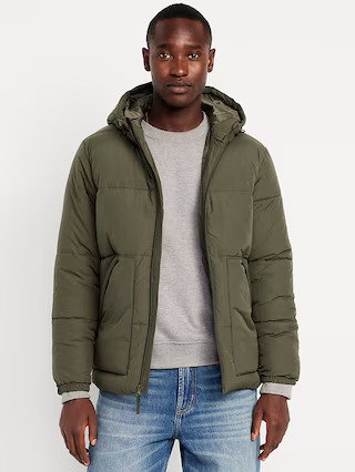 Frost-Free Water-Resistant Hooded Puffer Jacket | Old Navy (US)