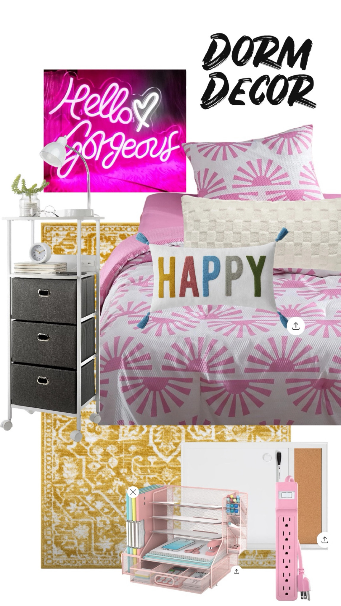 Happy & affordable dorm room decor! 

#walmartpartner @walmart 