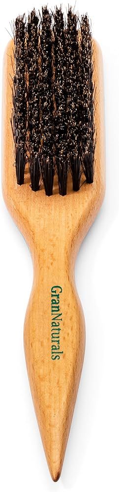 GranNaturals Boar Bristle Slick Back Hair Brush for Sleek Ponytail Bun & Smoothing Baby Hairs, Fl... | Amazon (US)