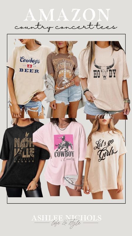 Amazon graphic tee
Country concert
Festival tees