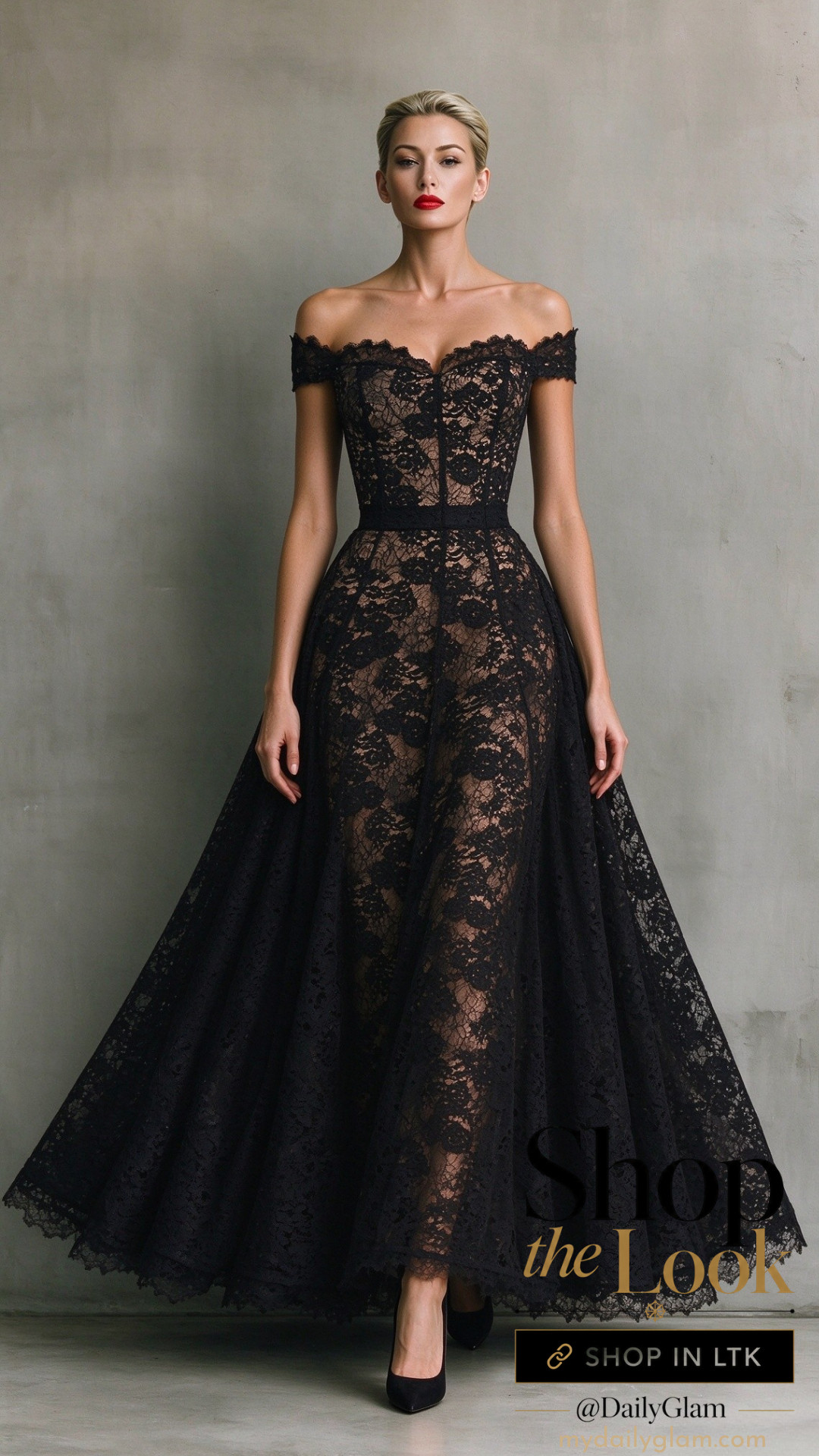 Girls, absolute lace elegance for special nights 🖤

Romantic off‑the‑shoulder black lace ballgown. Classic sweetheart neckline, intricate floral lace overlay, full sweeping floor‑length skirt. Timeless silhouette, great for formal dinners, black‑tie events and elegant soirées.

#OffShoulderLaceDress #BlackTieDress #LaceBallgown #FormalGown #TimelessElegance #BlackEveningDress #SoireeOutfit #LuxuryWardrobe #ClassicCouture #EveningGown 

 #LTKootd #LTKOver40 #LTKWedding
