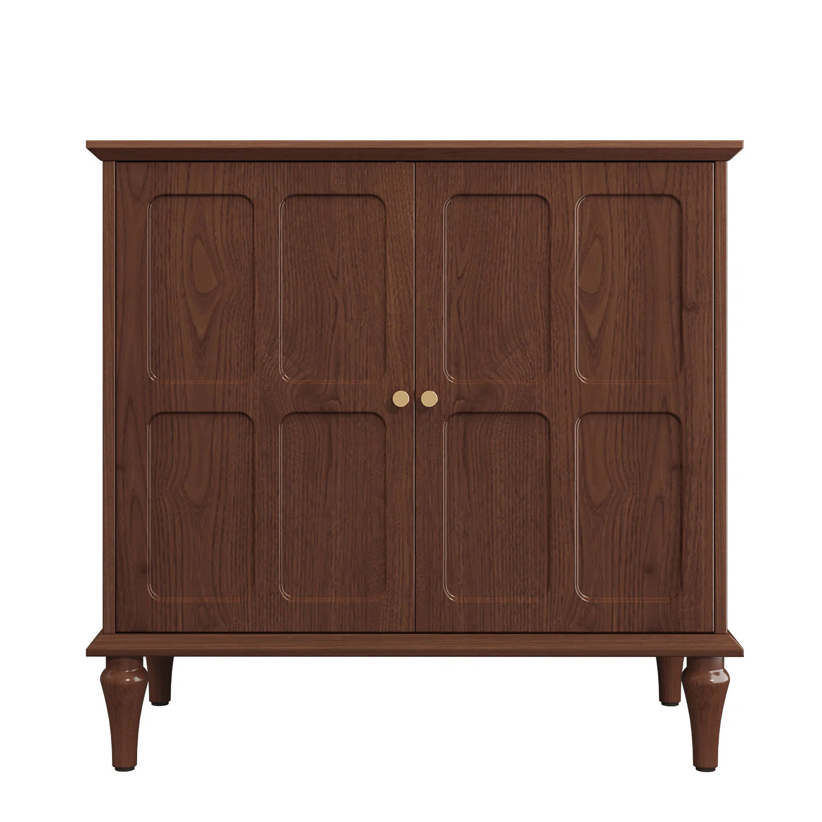 Gurbachan 31" Mid-Century 2-Door Cabinet with Adjustable Shelves and Removable Tall Wine Glass Ra... | Wayfair North America