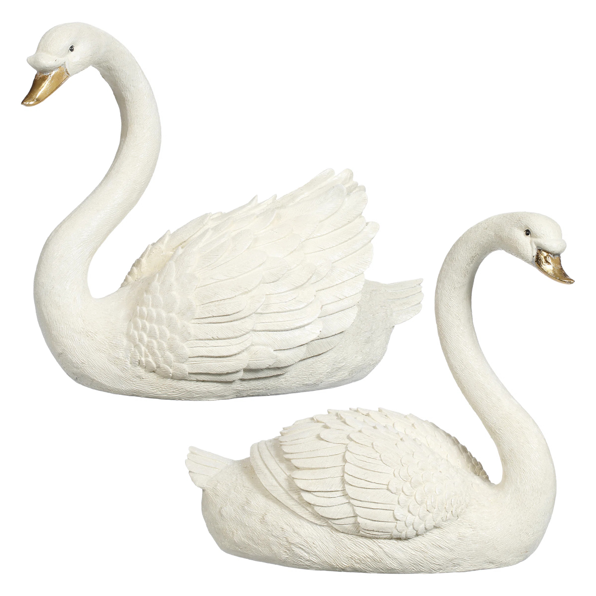 Holiday Swan 16 X 14'' Set Of 2 (Set of 2) | Perigold