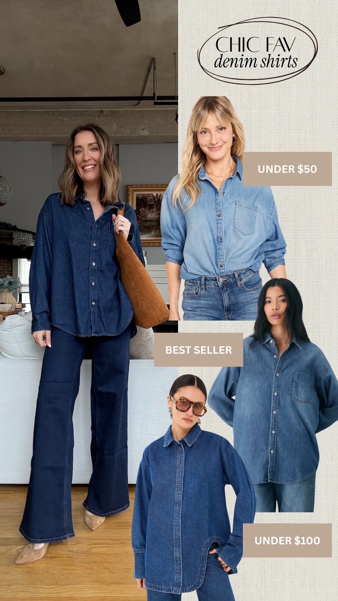 Chic fav denim shirts for fall!