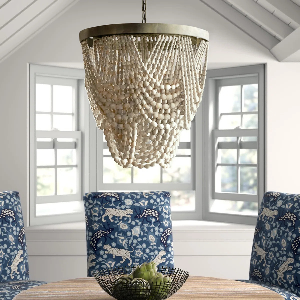 2-Tier Draped Wood Bead Chandelier | Wayfair North America
