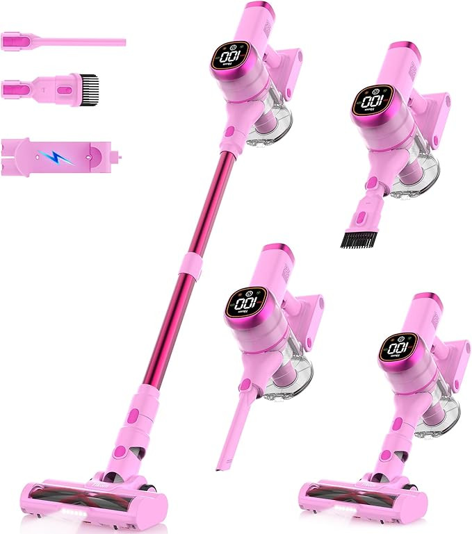 Tikom V500 Cordless Vacuum Cleaner for Home, 40000Pa/450W Stick Vacuum with LED Touch Screen, Cha... | Amazon (US)