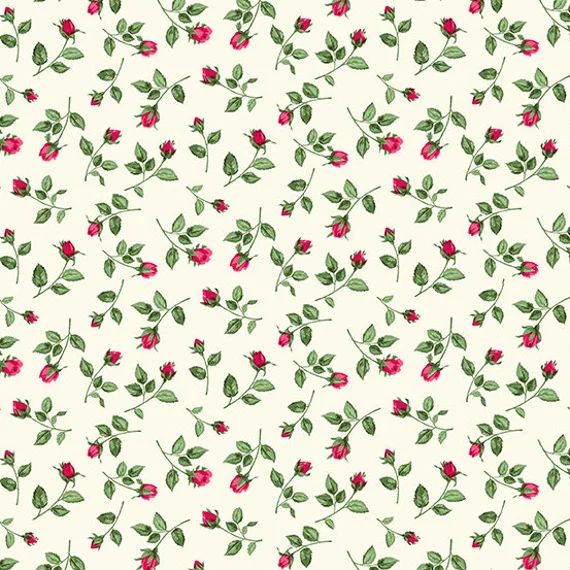 Red floral fabric by half yard, flower cotton, red rose quilting cotton, rose bud quilting fabric... | Etsy (CAD)