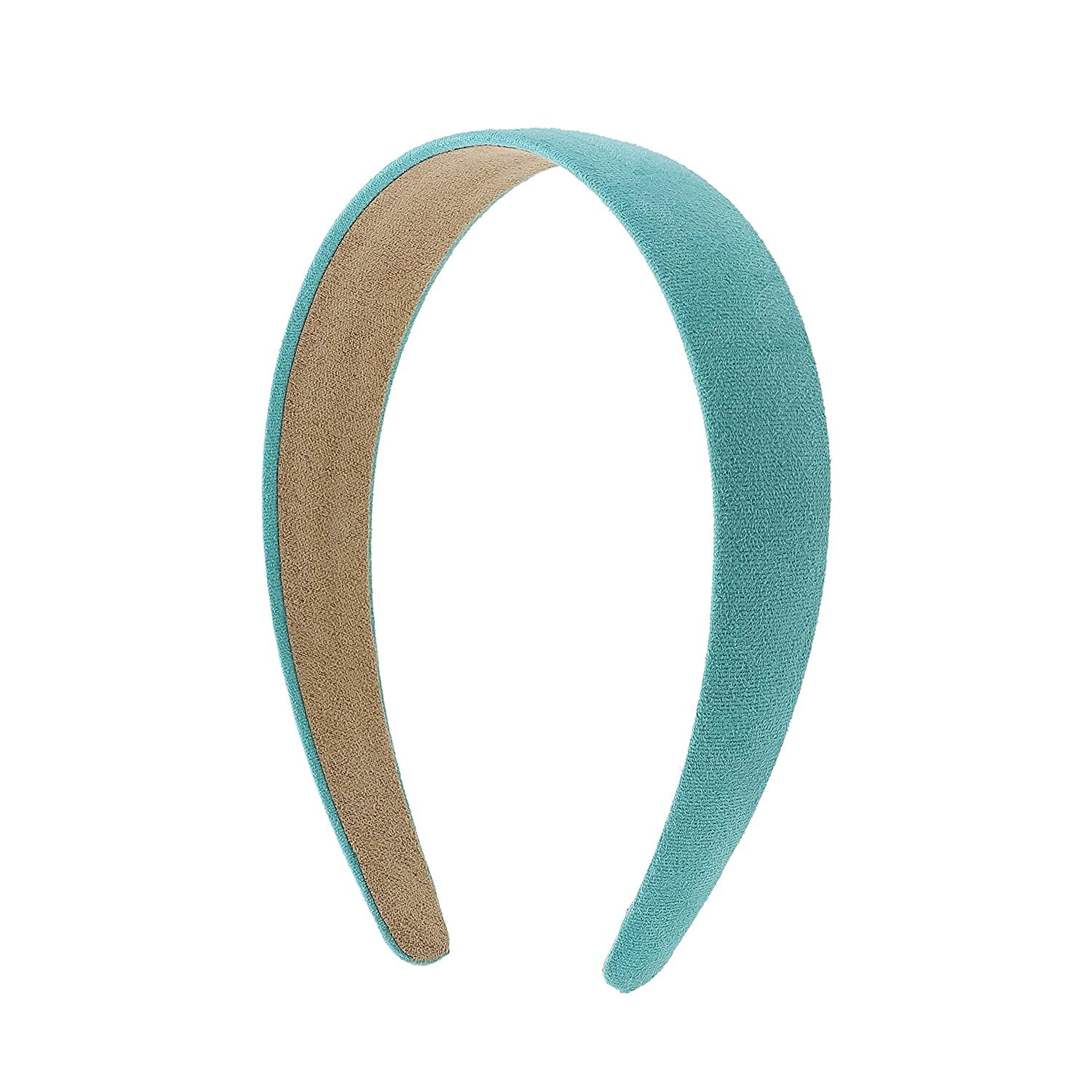 Motique Accessories 1 Inch Wide Suede Like Headband Solid Hair band for Women and Girls (Turquois... | Amazon (US)