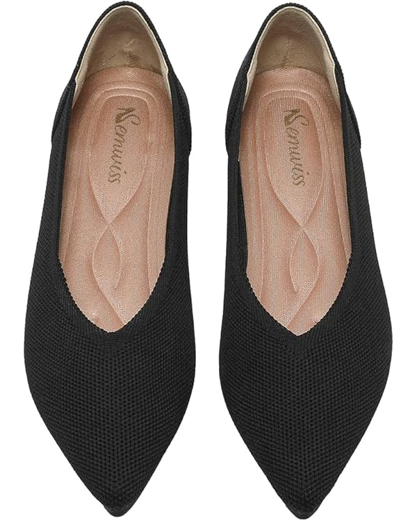 Semwiss Women's Ballet Flats Comfortable Casual Dressy Shoes,Work Flats Office Shoes Pointed Toe ... | Amazon (US)