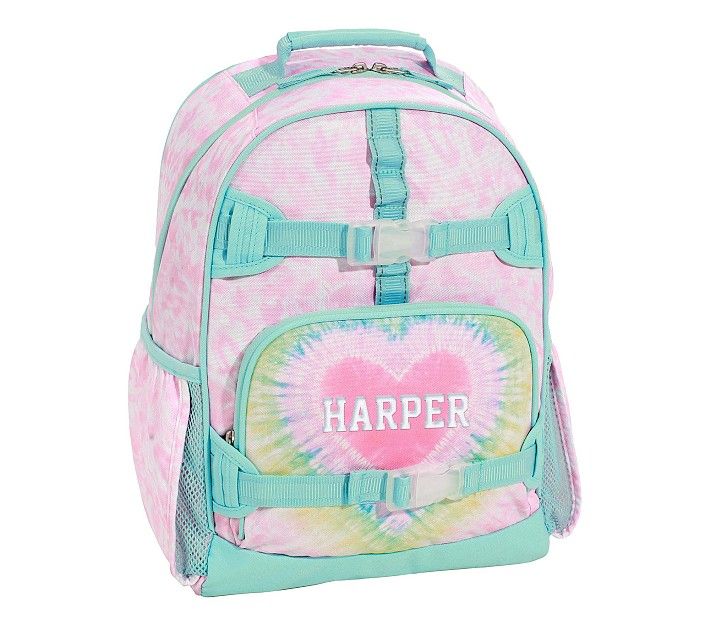 Mackenzie Pink Heart Tie-Dye Backpacks | Pottery Barn Kids