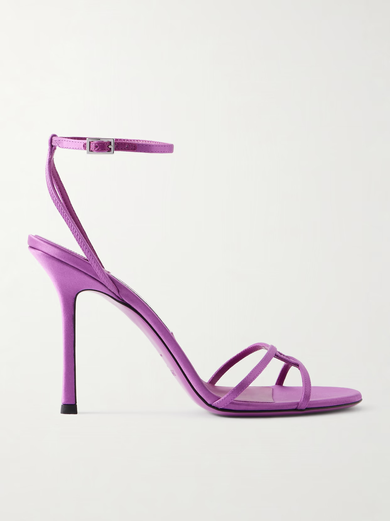 Jimmy Choo - Leo 100 Satin Sandals - Purple | NET-A-PORTER (US)
