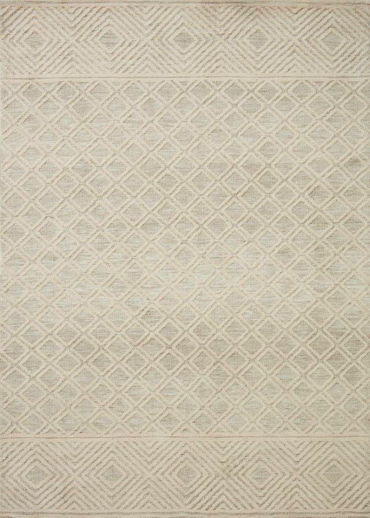 Loloi II Neda Ivory and Natural 18" x 18" Sample Rug | 1stopbedrooms