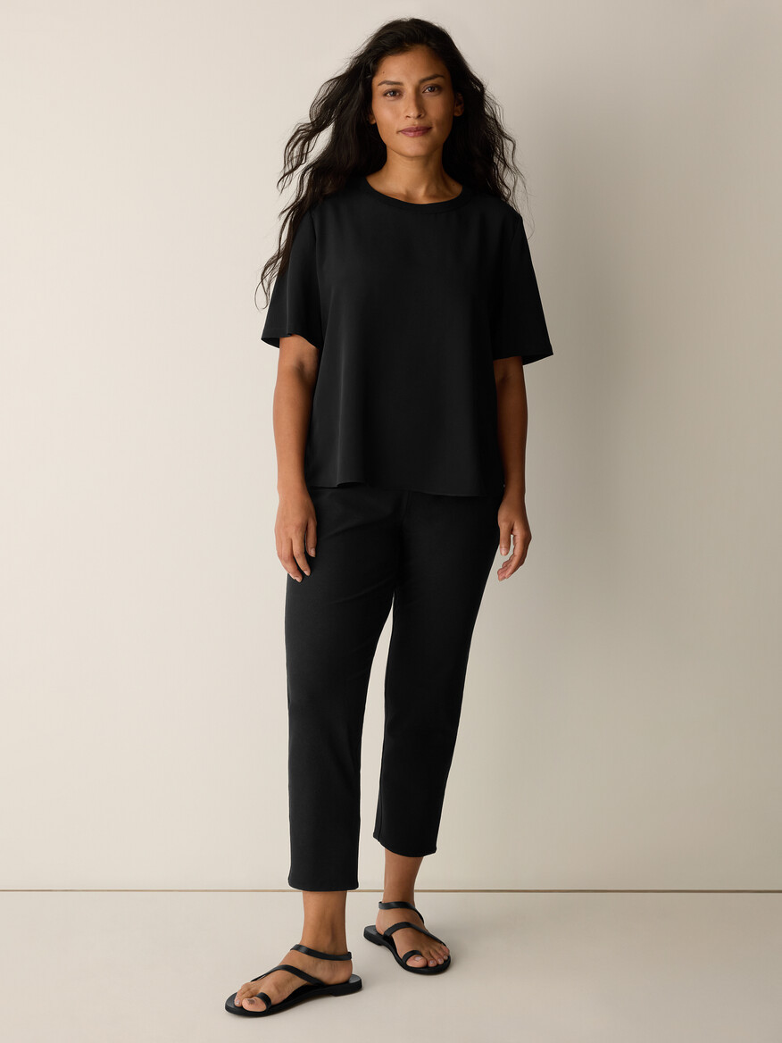 Washable Stretch Crepe Slim Pant | Eileen Fisher
