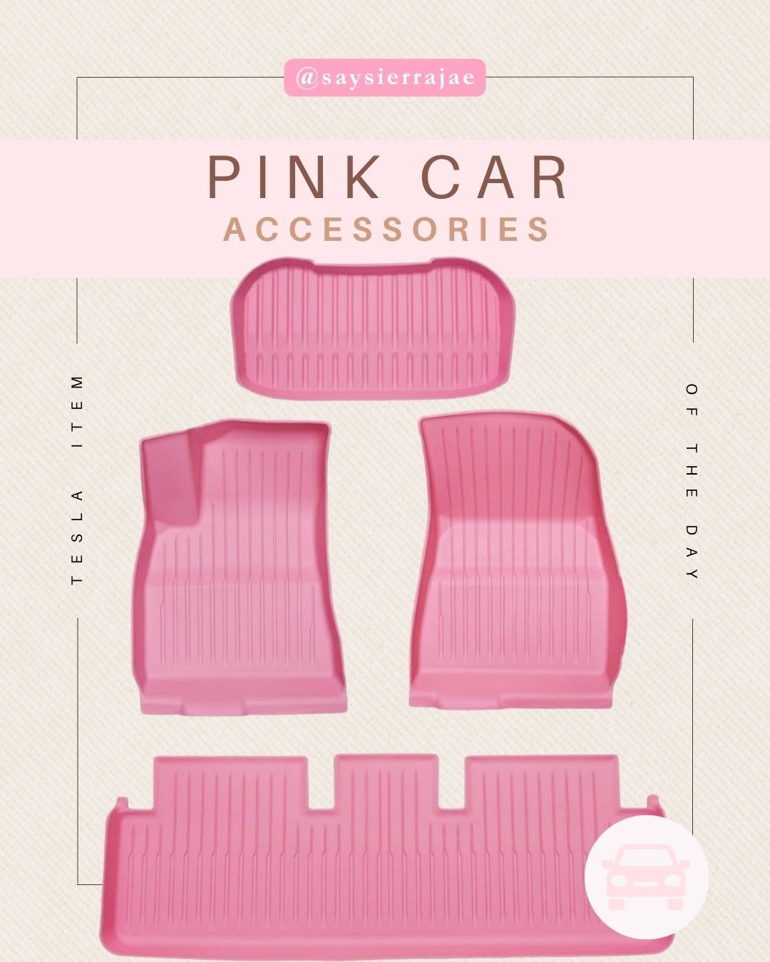 Just added these adorable pink floor mats to my Tesla. They're perfect for keeping the car clean and adding a touch of style!  

 #LTKdayinmylife #LTKvlog #LTKTravel