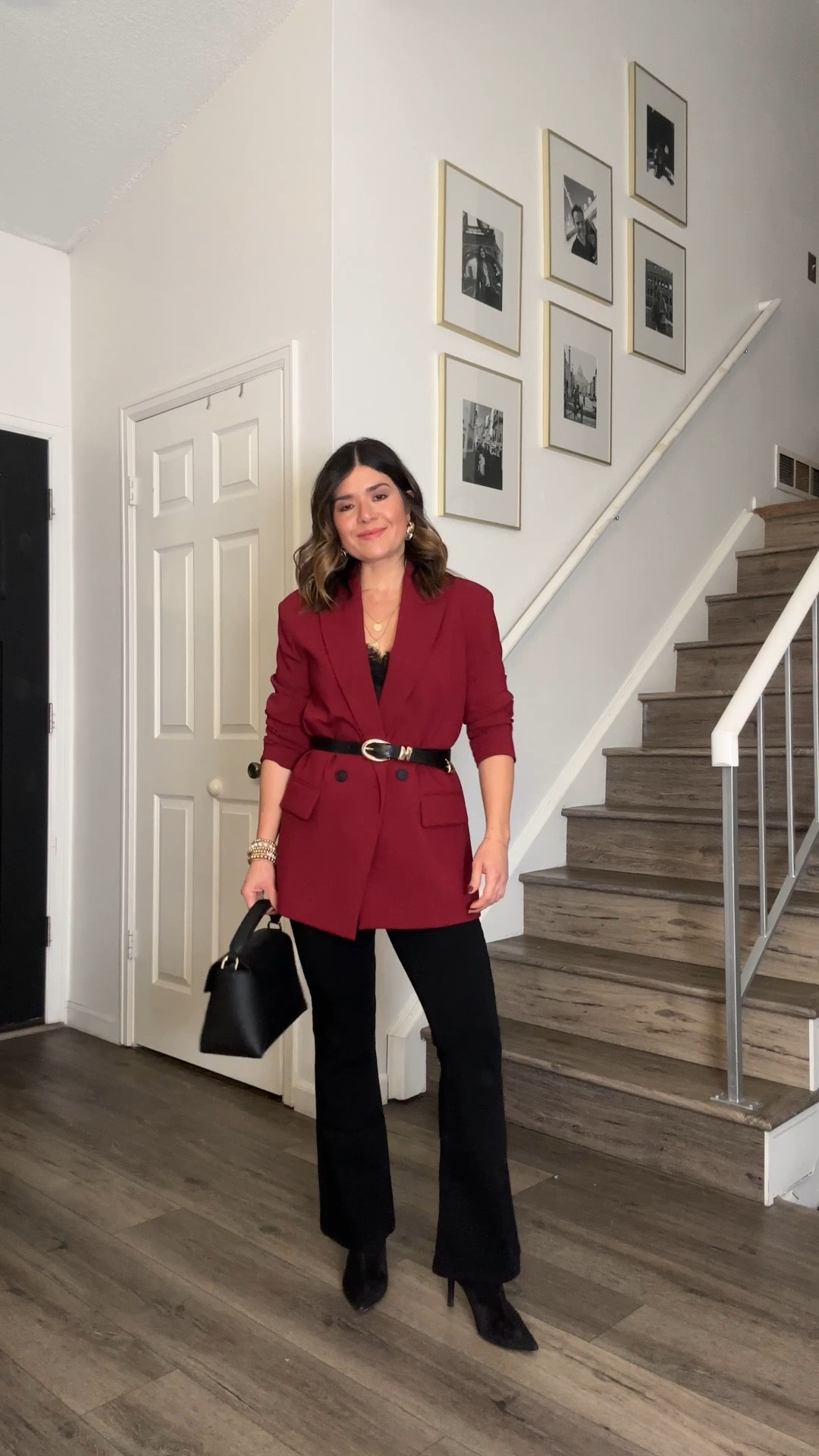 Chicest burgundy blazer! Under $100!
Blazer size xs
Jeans size 0S take 40% off right now

#LTKHoliday #LTKSaleAlert #LTKFindsUnder100