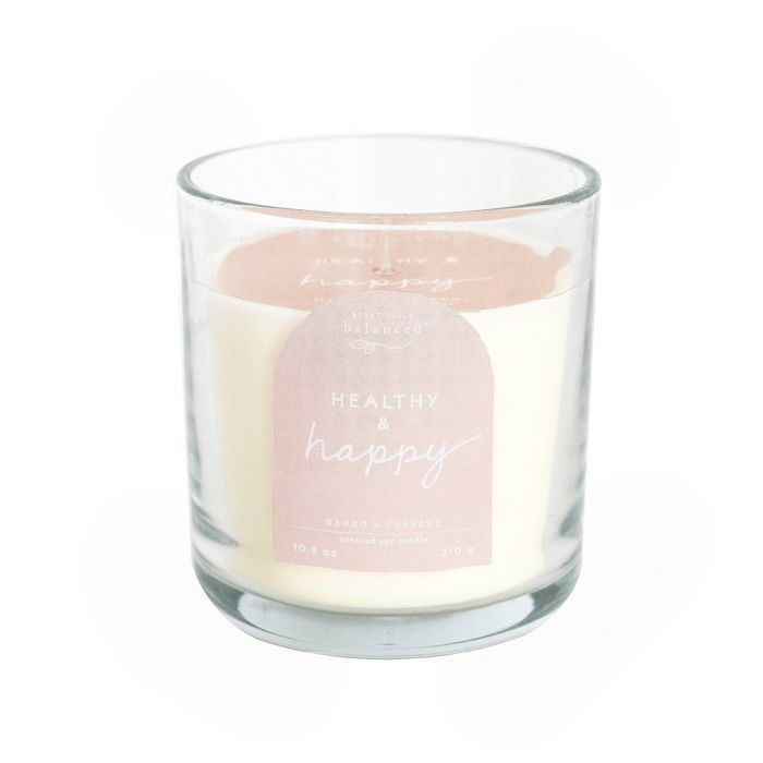 11oz Glass Healthy + Happy Candle - Beautifully Balanced | Target
