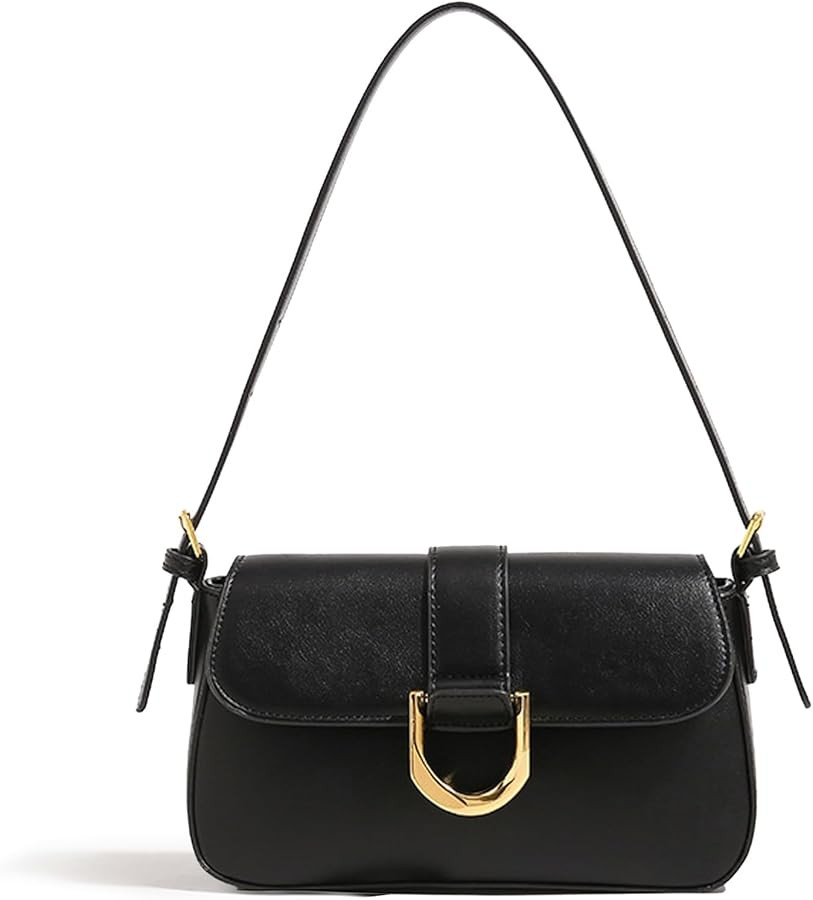 Shoulder Bag for Women, Small Purses Hobo Bags for Women, PU Leather Vintage Handbag with 2 Adjus... | Amazon (US)