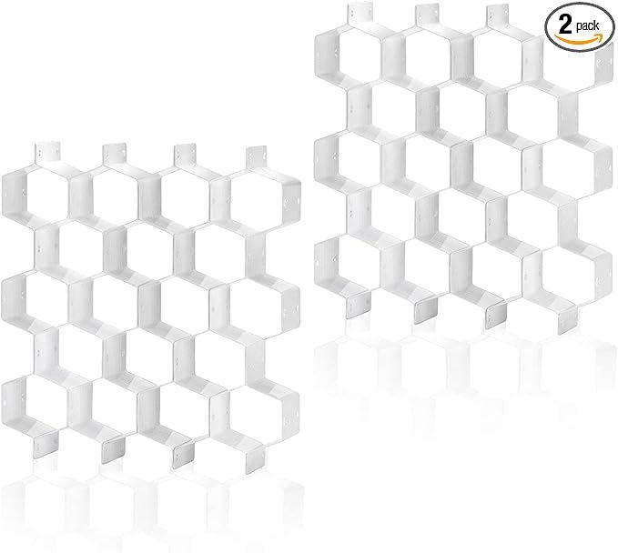 Kocuos Honeycomb Separator Adjustable Drawer Organizer Divider for Underwear Belt-Scarf Socks Org... | Amazon (US)