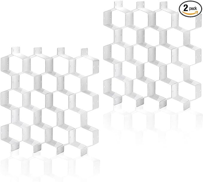 Kocuos Honeycomb Separator Adjustable Drawer Organizer Divider for Underwear Belt-Scarf Socks Org... | Amazon (US)