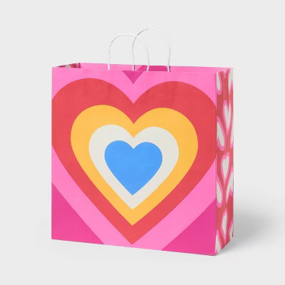 Valentine's Day Square Bag Colorful Heart - Spritz™ | Target