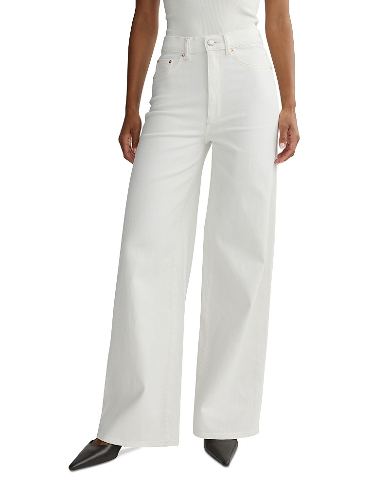 DL1961 Hepburn High Rise Wide Leg Jeans in Eggshell | Bloomingdale's (US)