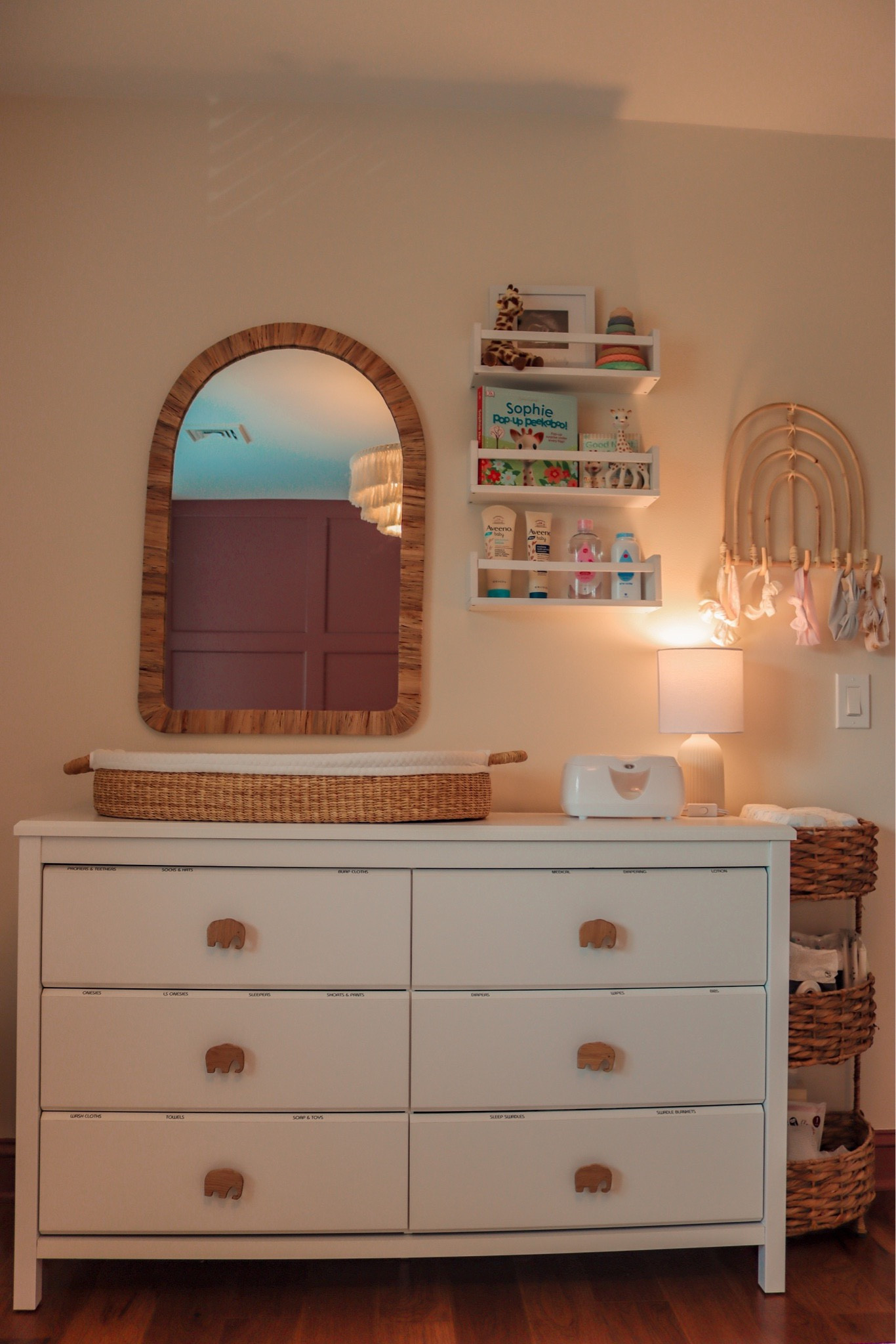 Boho Baby Girl Nursery 

Dresser
Changing table
Mirror
Wipe warmer
Baby shower
Baby must haves
Family 
Changing station 

#LTKBump #LTKBaby #LTKFamily