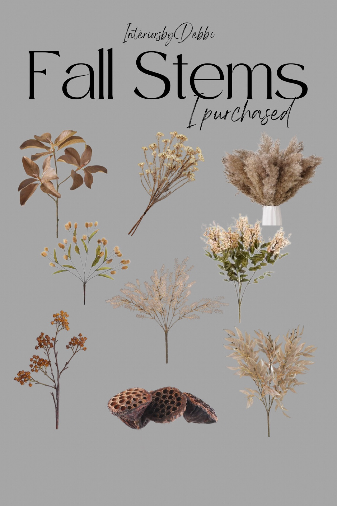 My Fall Stems
Brown magnolia leaves, thistle, fall bushes, faux fall florals, accessories, budget friendly, neutral decor, transitional decor, home decor, fall decor #amazonhome #afloral

#LTKunder50 #LTKSeasonal #LTKFind