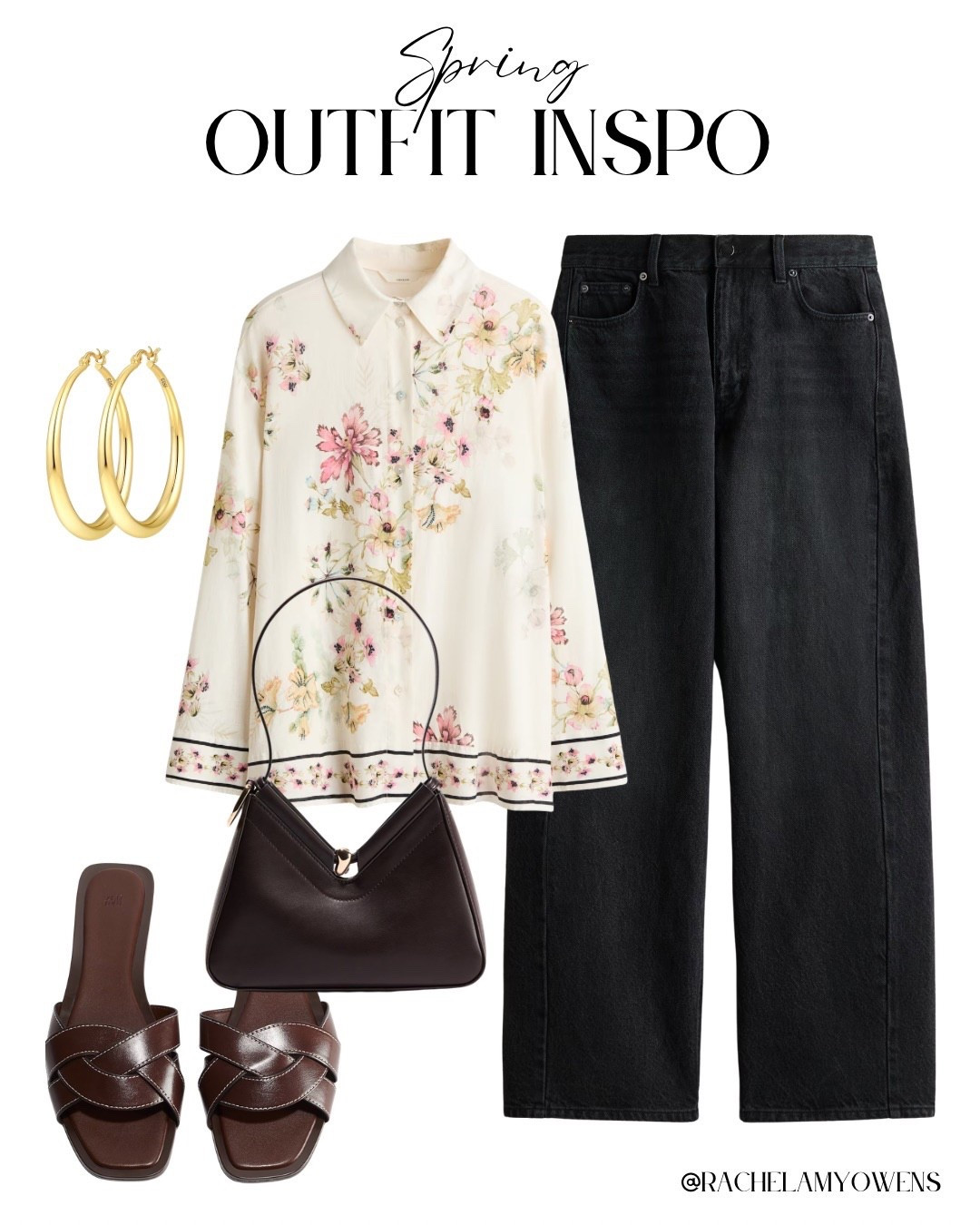 Spring Florals & Denim! 🌸

Embrace the blooming season with this perfectly balanced, chic everyday look—featuring H&M favorites and Amazon accessories for under $50! 💖

I am obsessed with the statement piece: a cream long-sleeve button-down blouse featuring a vibrant, multi-colored floral print. I love balancing the feminine top with a pair of classic, wide-leg black denim jeans. Finish the look with sleek chocolate brown slide sandals, a matching structured shoulder bag, and bold gold hoop earrings from Amazon for a touch of polished glam!

#OOTD
#HMxME
#SpringFashion
#FloralPrint
#BlackDenim
#AmazonFinds
#GoldHoops
#SpringOutfits
#EverydayChic
#LTKStyle
#CasualStyle
#BudgetFriendly
#HMHaul
#MinimalistStyle
#StylingInspo

#LTKspring #LTKootd #LTKspringtrends