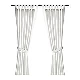 Ikea Curtains with tie-backs, 1 pair, bleached white 55x118 ", 2222.2925.414 | Amazon (US)