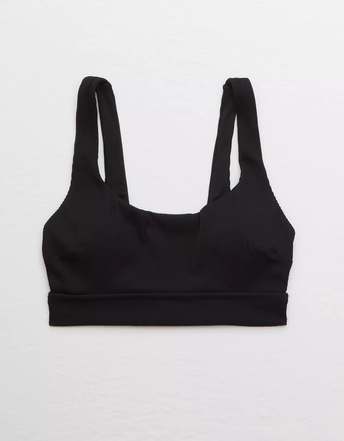 Aerie Ribbed Banded Wide Strap Scoop Bikini Top | American Eagle Outfitters (US & CA)