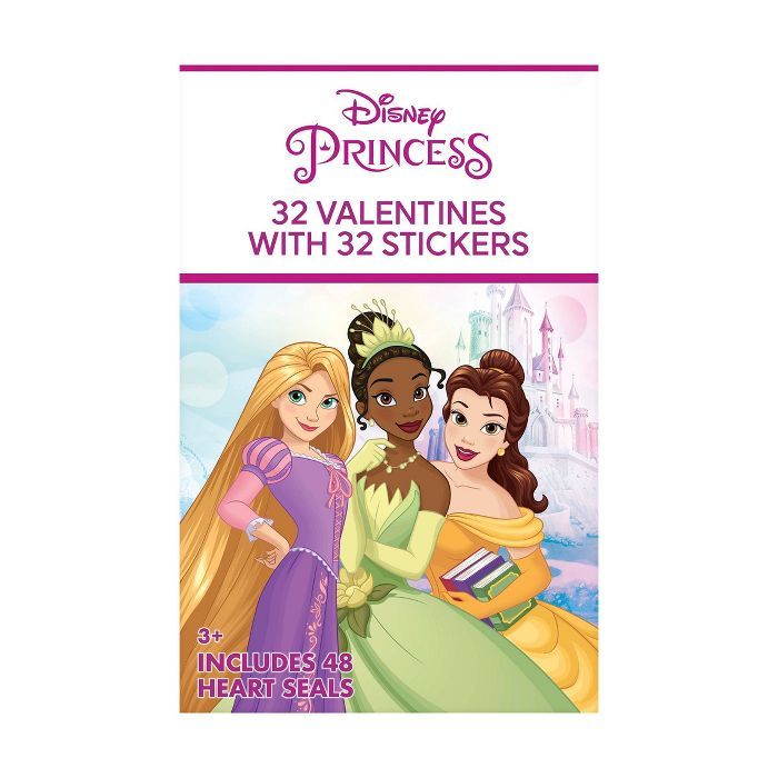 32ct Deluxe Princess Valentine's Day Kids Exchange Cards | Target