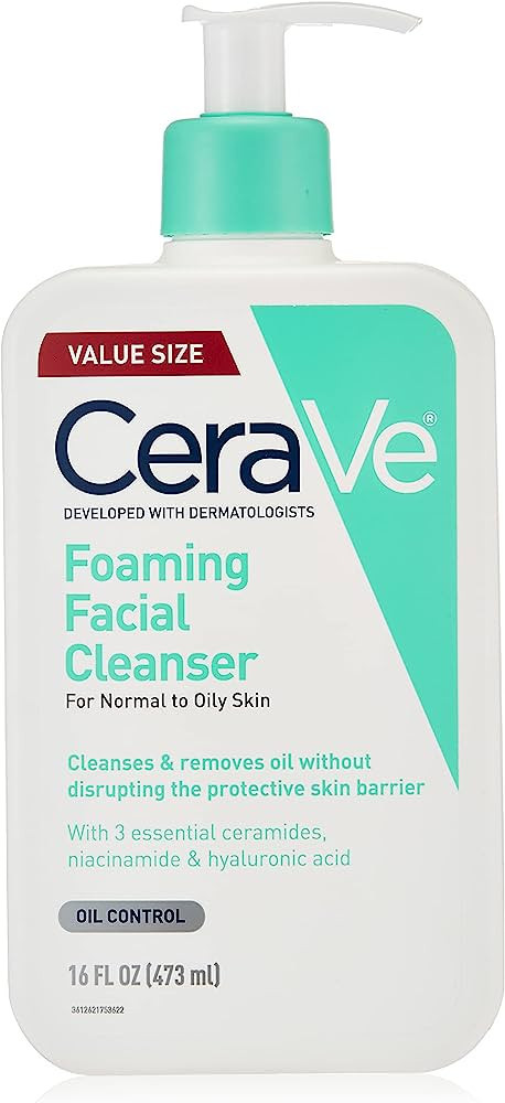 CeraVe Foaming Facial Cleanser | Daily Face Wash for Oily Skin with Hyaluronic Acid, Ceramides, a... | Amazon (US)