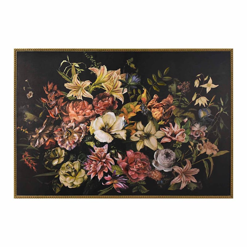 Framed Fabulous Floral Canvas Wall Art, 37x25 | At Home