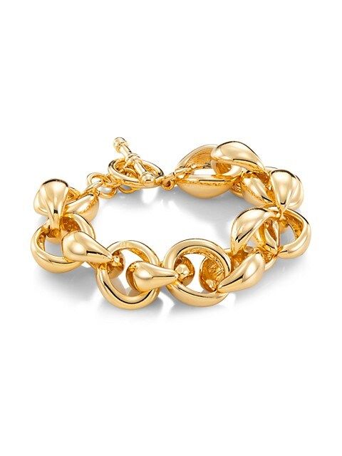 Round 18K Goldplated Link Bracelet | Saks Fifth Avenue