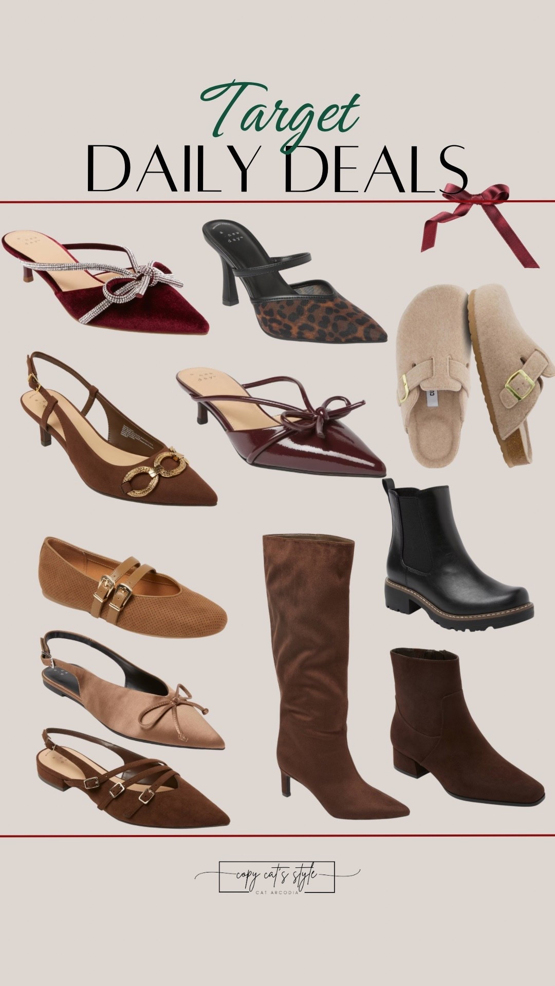 Target shoes on sale! Target boots, flats, mules, kitten heals, and more. 

#LTKFindsUnder50 #LTKGiftGuide #LTKSaleAlert