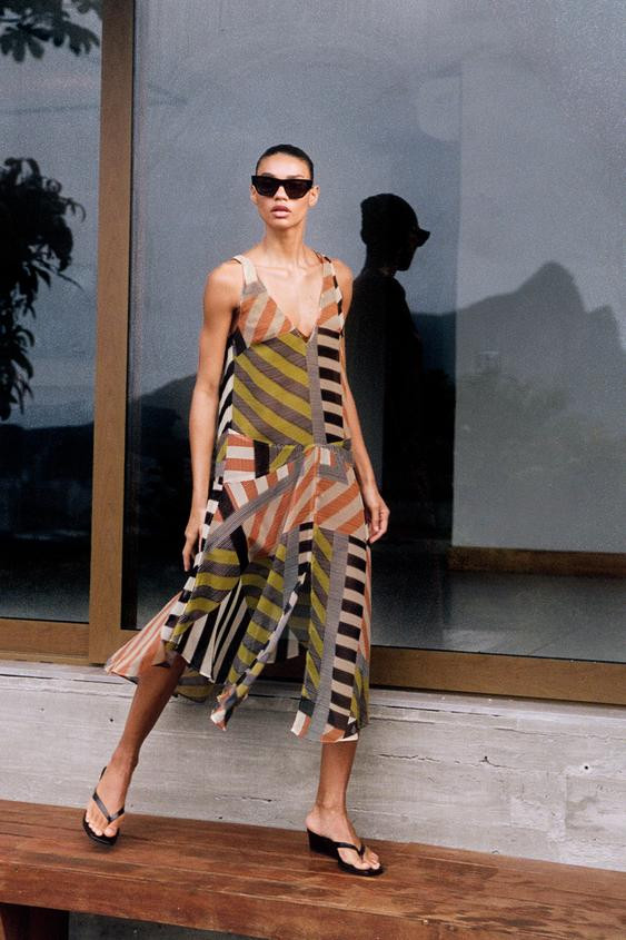 PATCHWORK PRINT DRESS | Zara US
