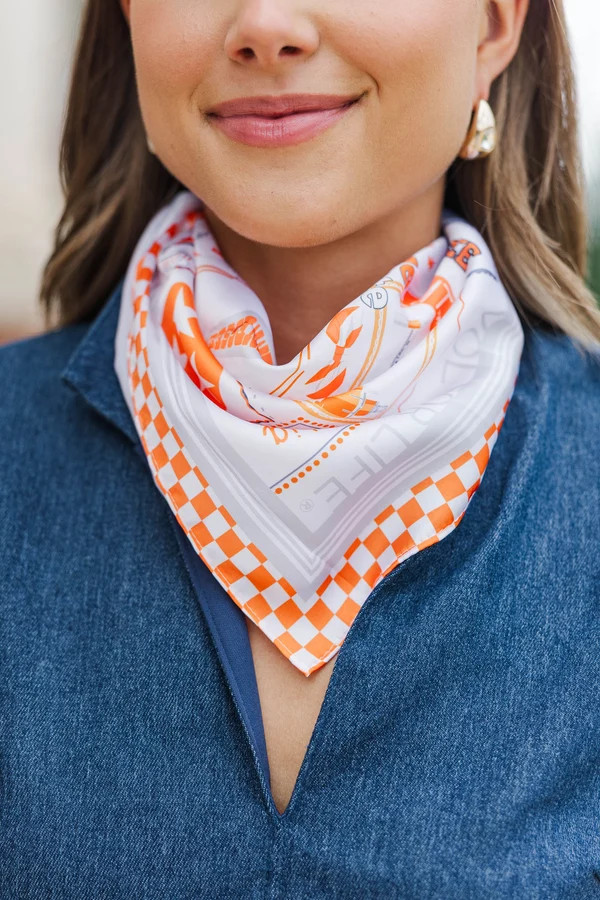 Tennessee Orange Campus Toile Silk Scarf | The Mint Julep Boutique
