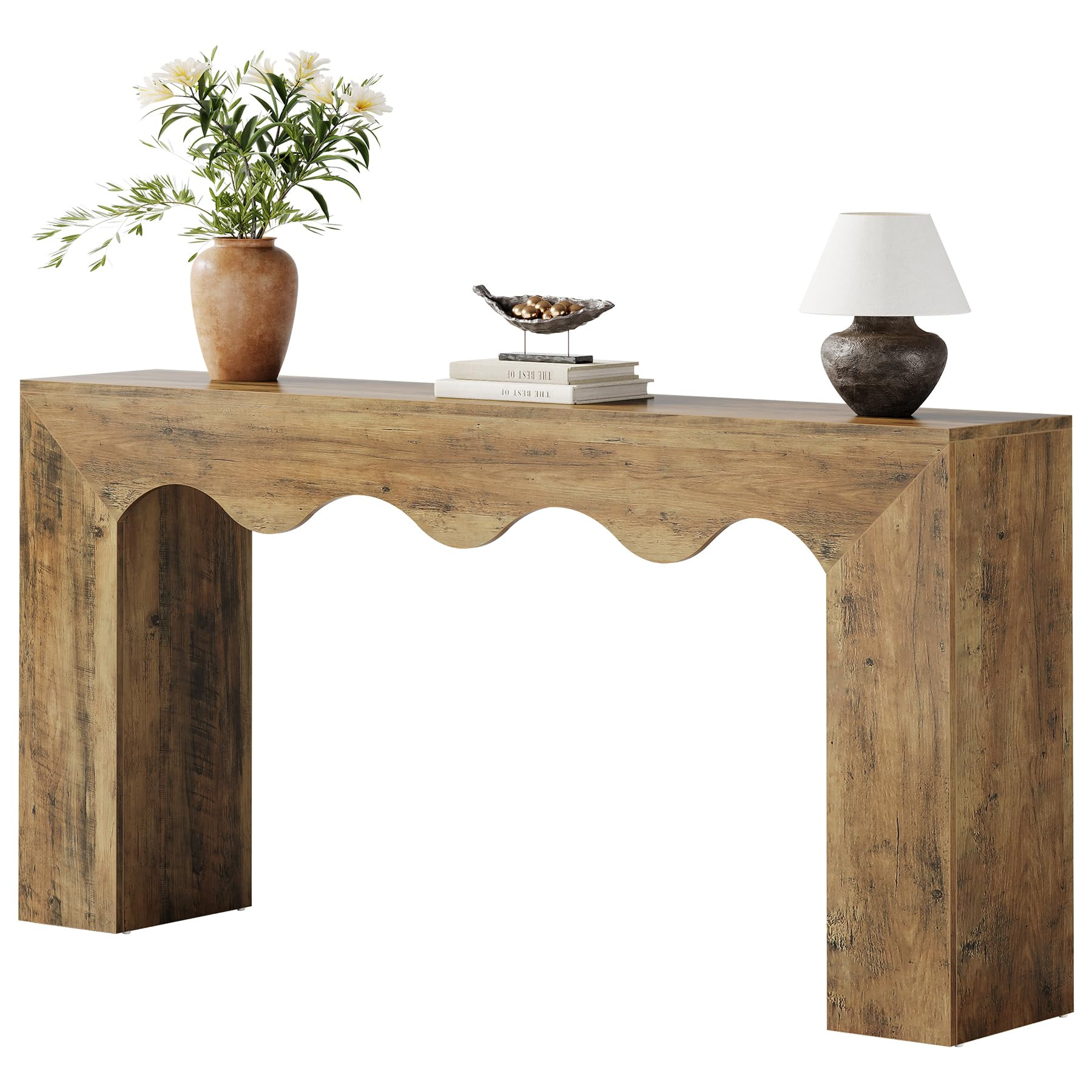 Tribesigns 63" Farmhouse Console Table, Wooden Couch Table Behind Sofa with Storage, Long Entrywa... | Amazon (US)