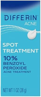 Differin Acne Spot Treatment, Max Strength, 10% Benzoyl Peroxide, 1 fl oz | Fast-Acting Pimple Tr... | Amazon (US)