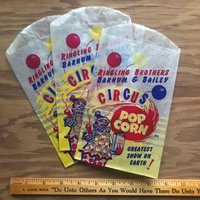 Vintage Ringling Brothers Barnum & Bailey Circus Popcorn Wax Bags Greatest Show On Earth | Etsy (US)
