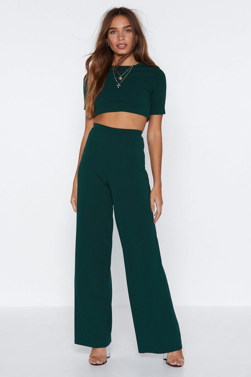Settle the Score Crop Top and Pants Set | NastyGal (US & CA)