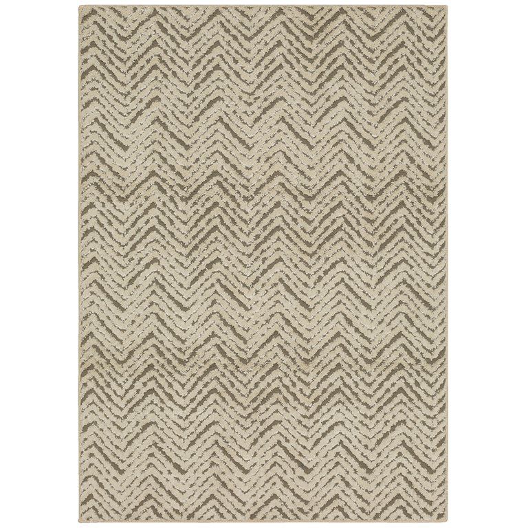 Gap Home Chevron Striped Textured Indoor Area Rug, Light Grey, 5'x7' | Walmart (US)