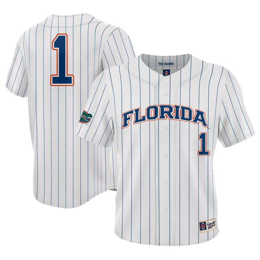 #1 Florida Gators ProSphere Youth Baseball Jersey - White | Fanatics