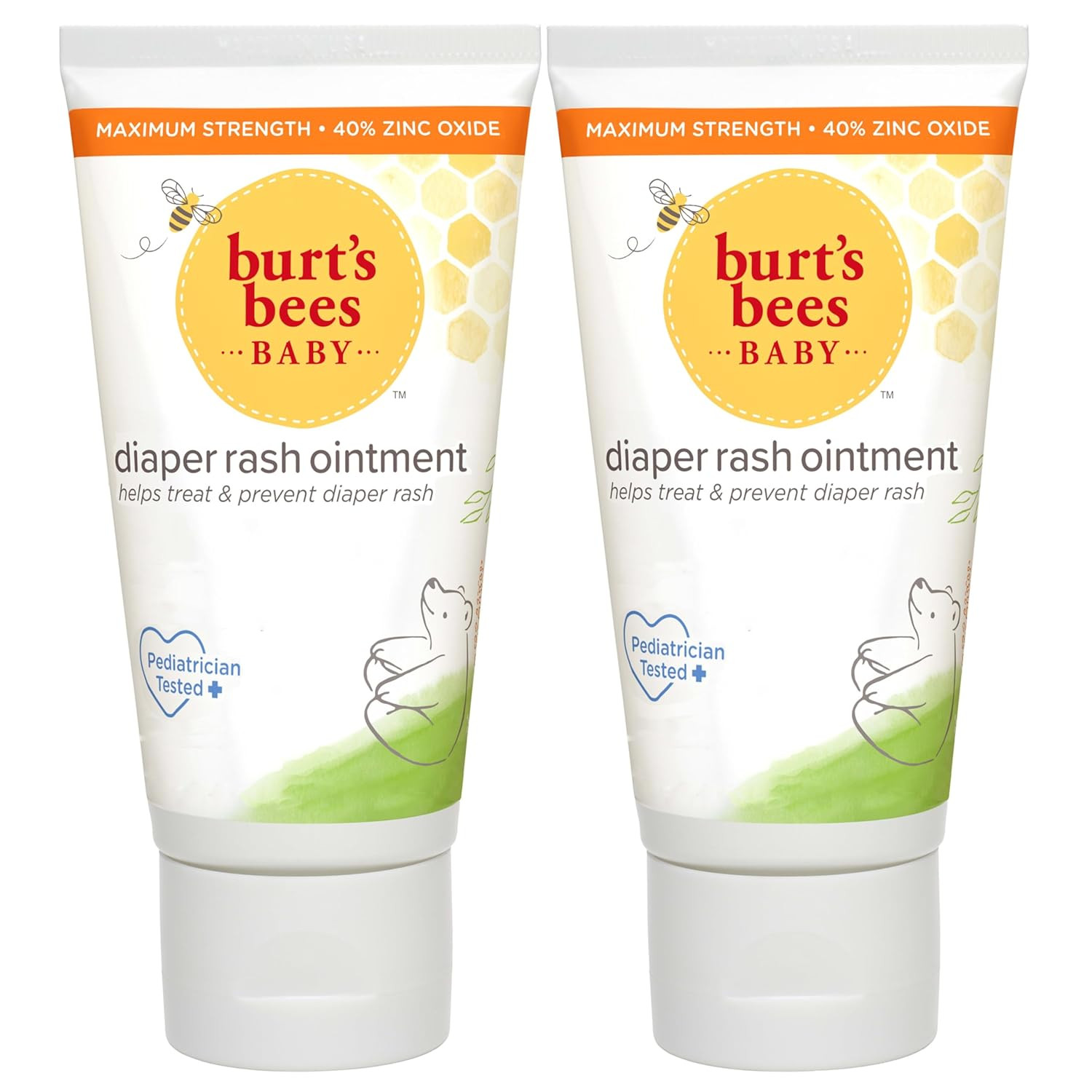 Burt's Bees Baby Diaper Rash Ointment, Maximum Strength, 40% Zinc Oxide, 100% Natural Origin, Ped... | Amazon (US)
