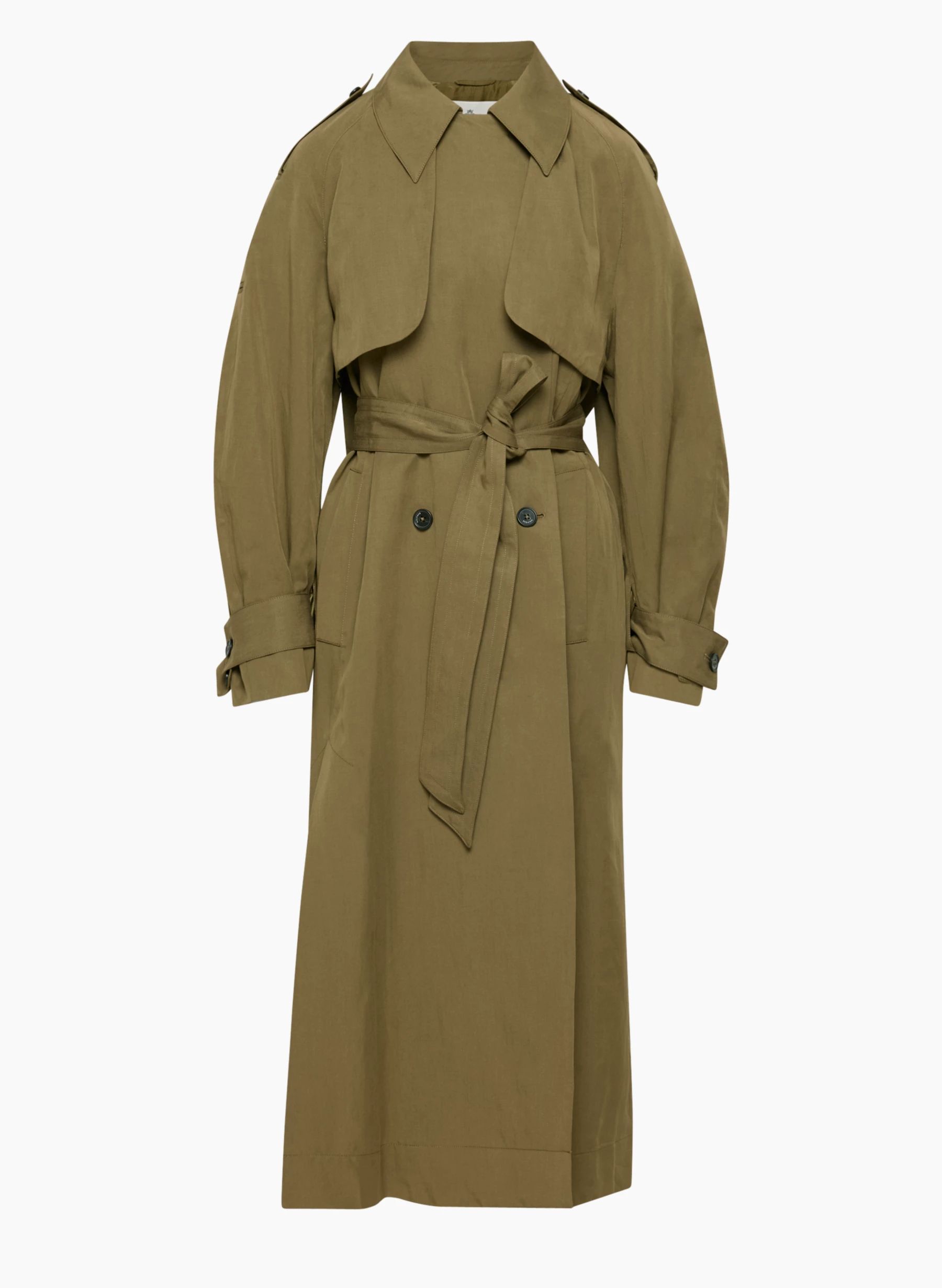 ATTICUS LINEN TRENCH COAT | Aritzia