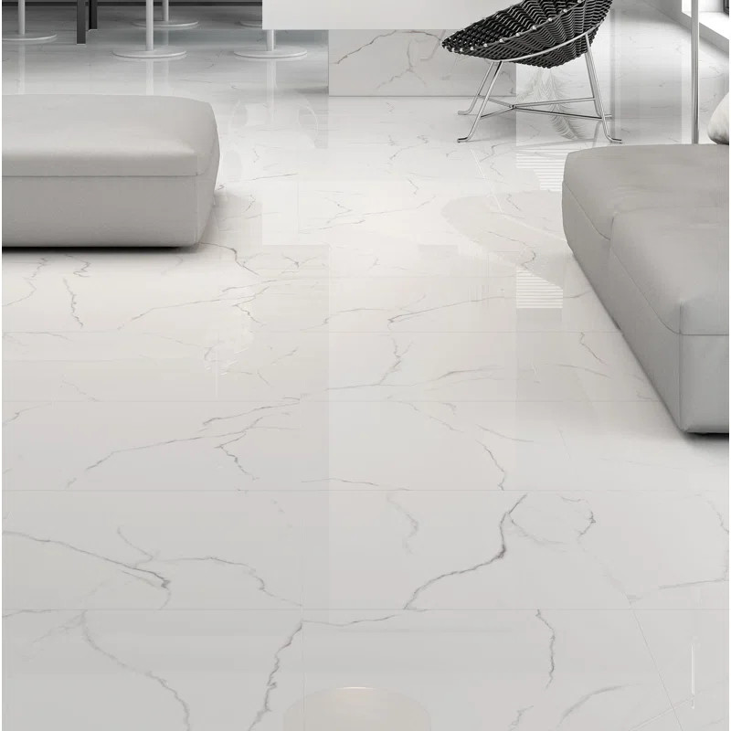 Sculpture 12" x 24" Porcelain Field Tile in White | Wayfair North America