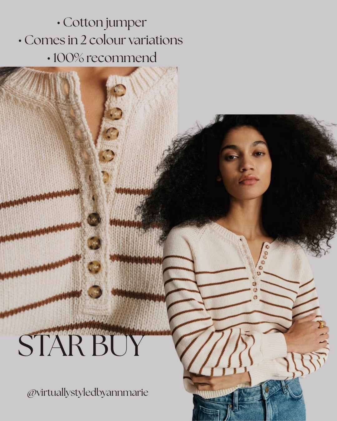 Cotton striped jumper

#LTKstyletip #LTKover50style