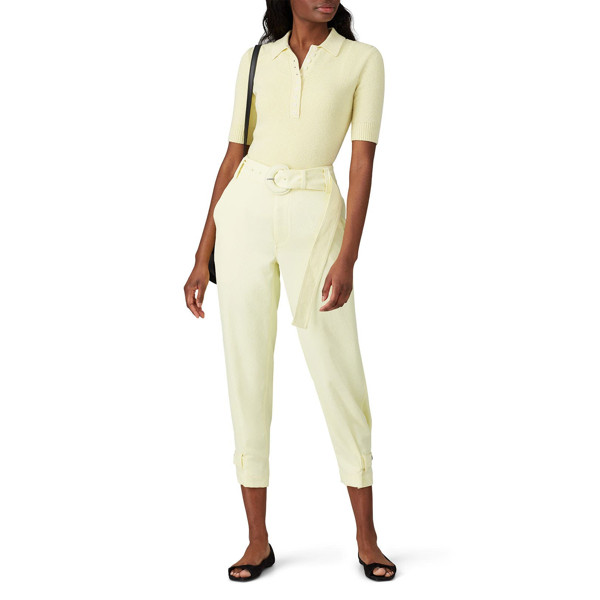 Proenza Schouler White Label Rumpled Pique Pants yellow | Rent the Runway