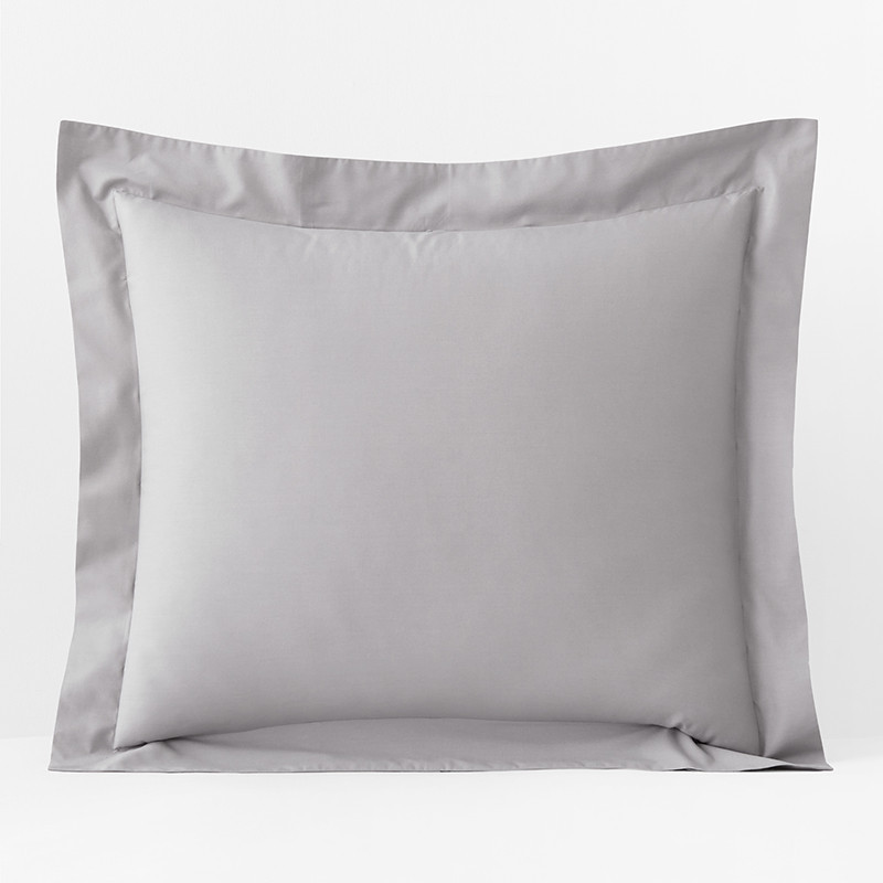 Classic Cool Organic Cotton Percale Solid Sham - Gray, Size 26 In. x 26 In. | The Company Store | The Company Store
